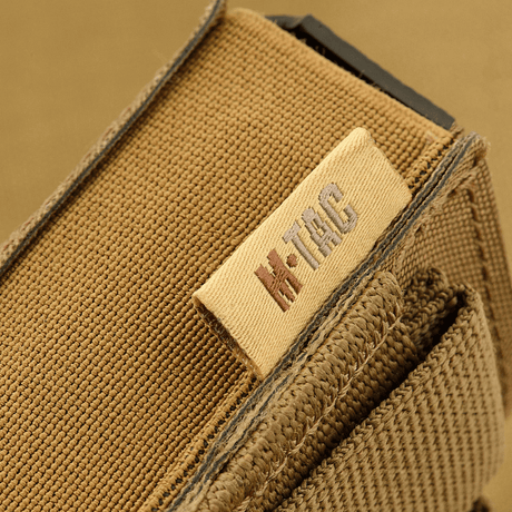 M-Tac Magasinlomme med Elastik (10 cm) Laser Cut i coyote med Kydexindsats og holdbart materiale, galleri position 1.