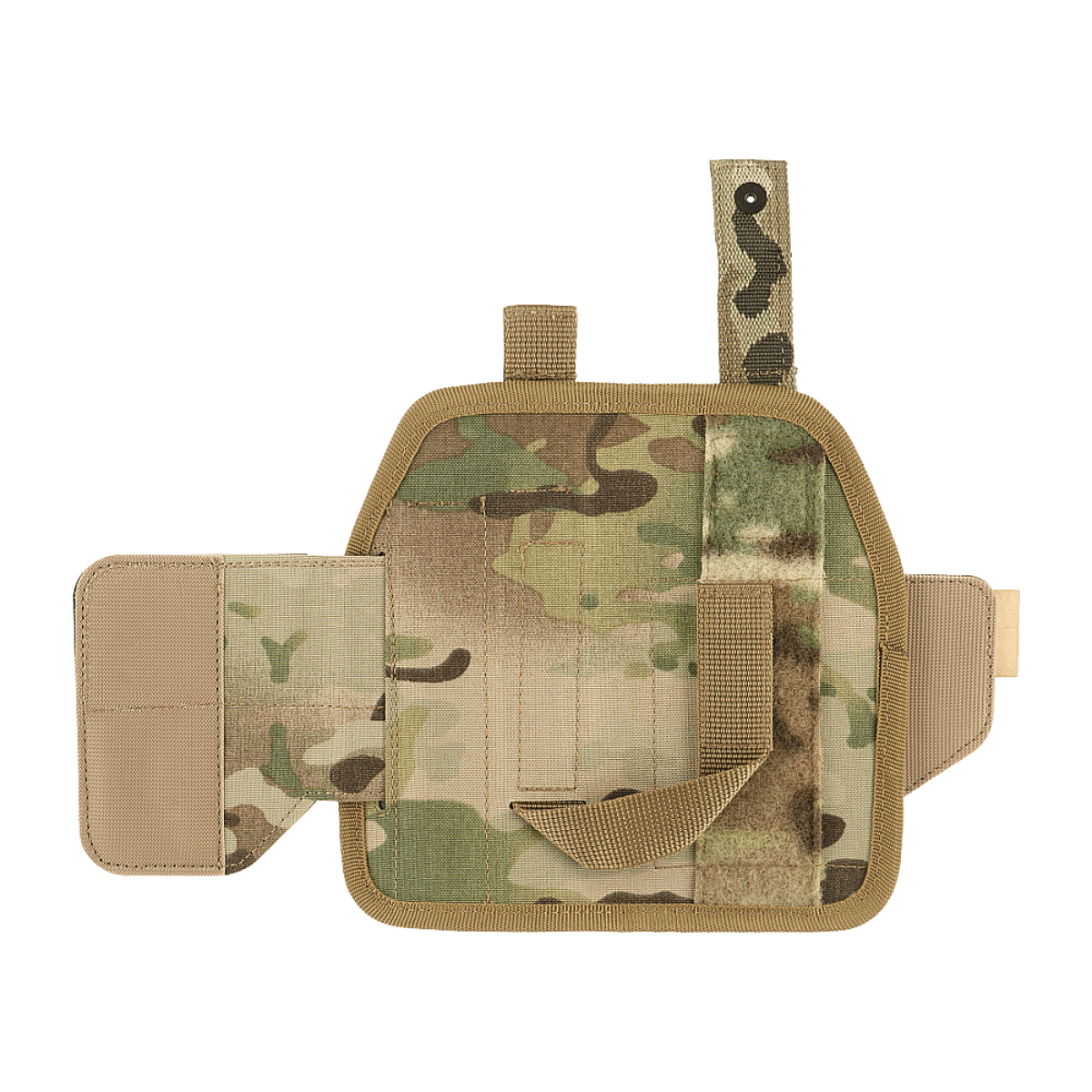 M-Tac Universal Taktisk Hylster Elite Højre i camouflagemønster, lavet af Cordura 500D med Laser Cut-teknologi. Justerbart og MOLLE-kompatibelt.