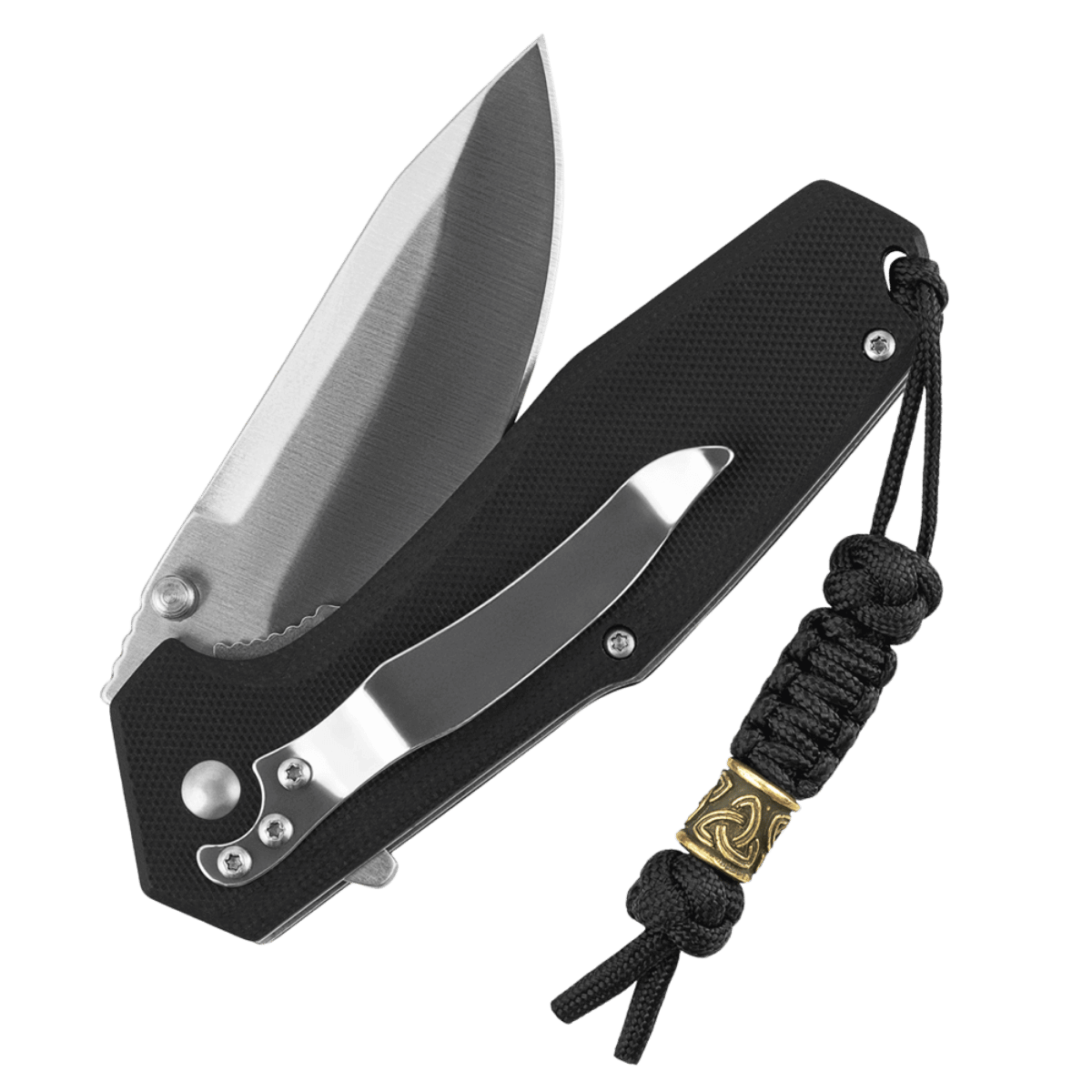 M-Tac Lanyard Skandinavisk Small Triquetra kniv med paracord og dekorativ perle