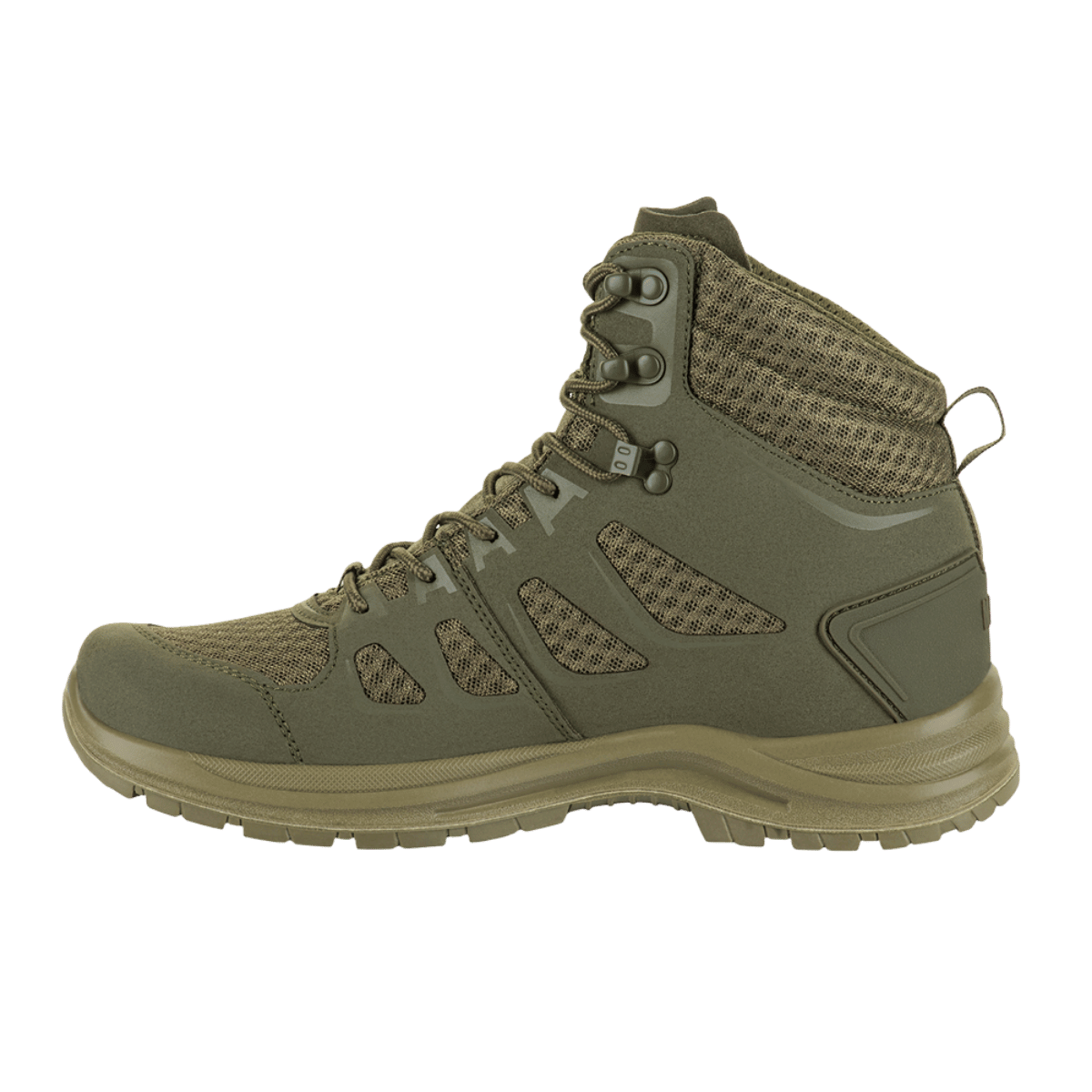 M-Tac Taktiske Sommerstøvler Iva i mesh og nubuck til komfort under varme forhold, ideel til terrænvandring og daglig brug.