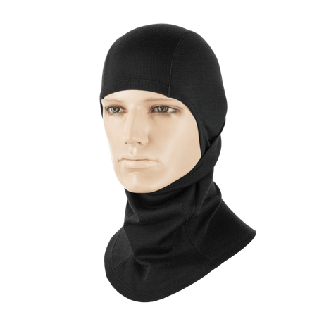 M-Tac Balaclava Ninja Moisture-Wicking Gen.II Polartec i sort, designet til taktiske opgaver og friluftsliv, tilbyder beskyttelse mod elementerne.