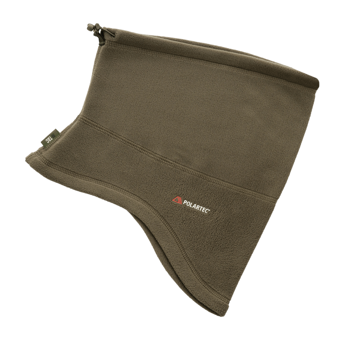 M-Tac Anatomisk Tube Scarf med Snor Polartec, varm og funktionel halsbeskytter i Polartec fleece, olivengrøn.
