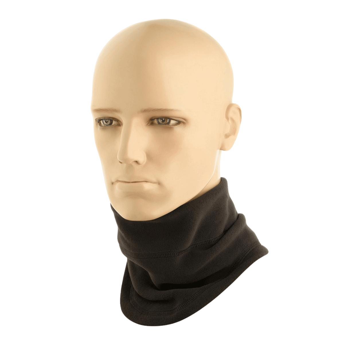 M-Tac Anatomisk Tube Scarf med Snor Polartec i sort på mannequin, halsrør beskytter mod vind og støv, fremstillet af Polartec® fleece