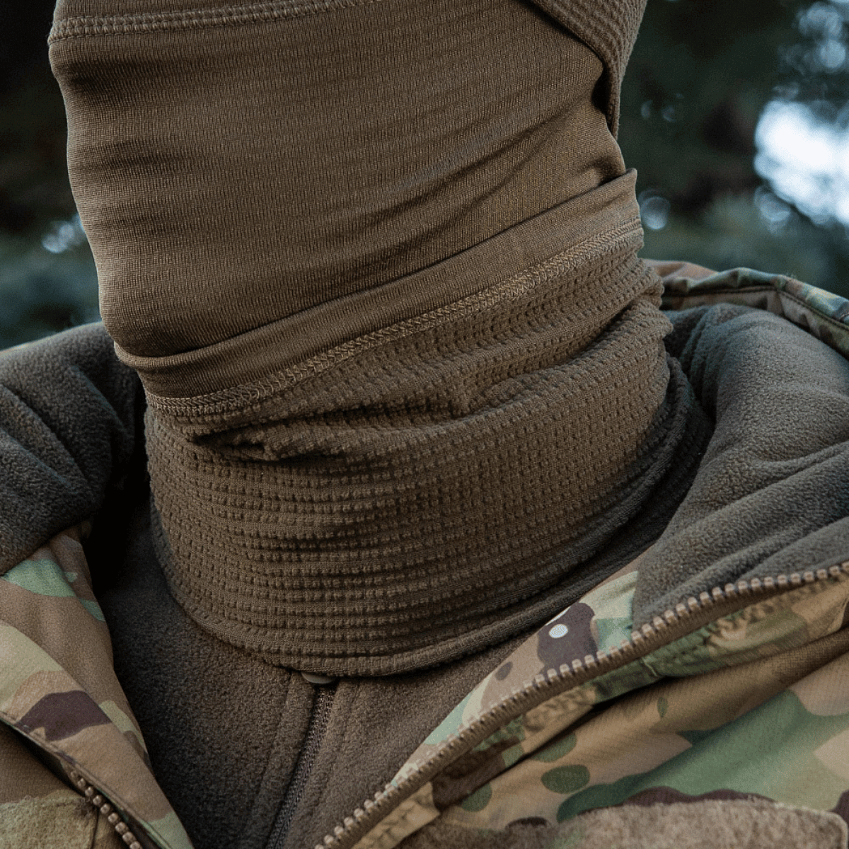 M-Tac Tube Scarf Polartec Power Grid holder ansigtet varmt i vintervejr med alsidig brug som halstørklæde, maske, pandebånd og mere.