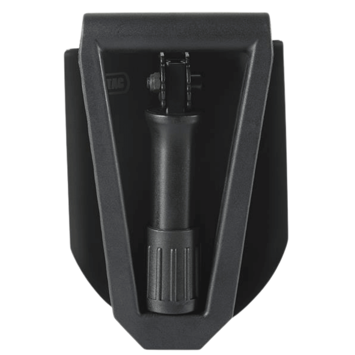 M-Tac Sammenklappelig Skovl med Etui i et kompakt og transportabelt design, ideel til camping og outdoor aktiviteter.