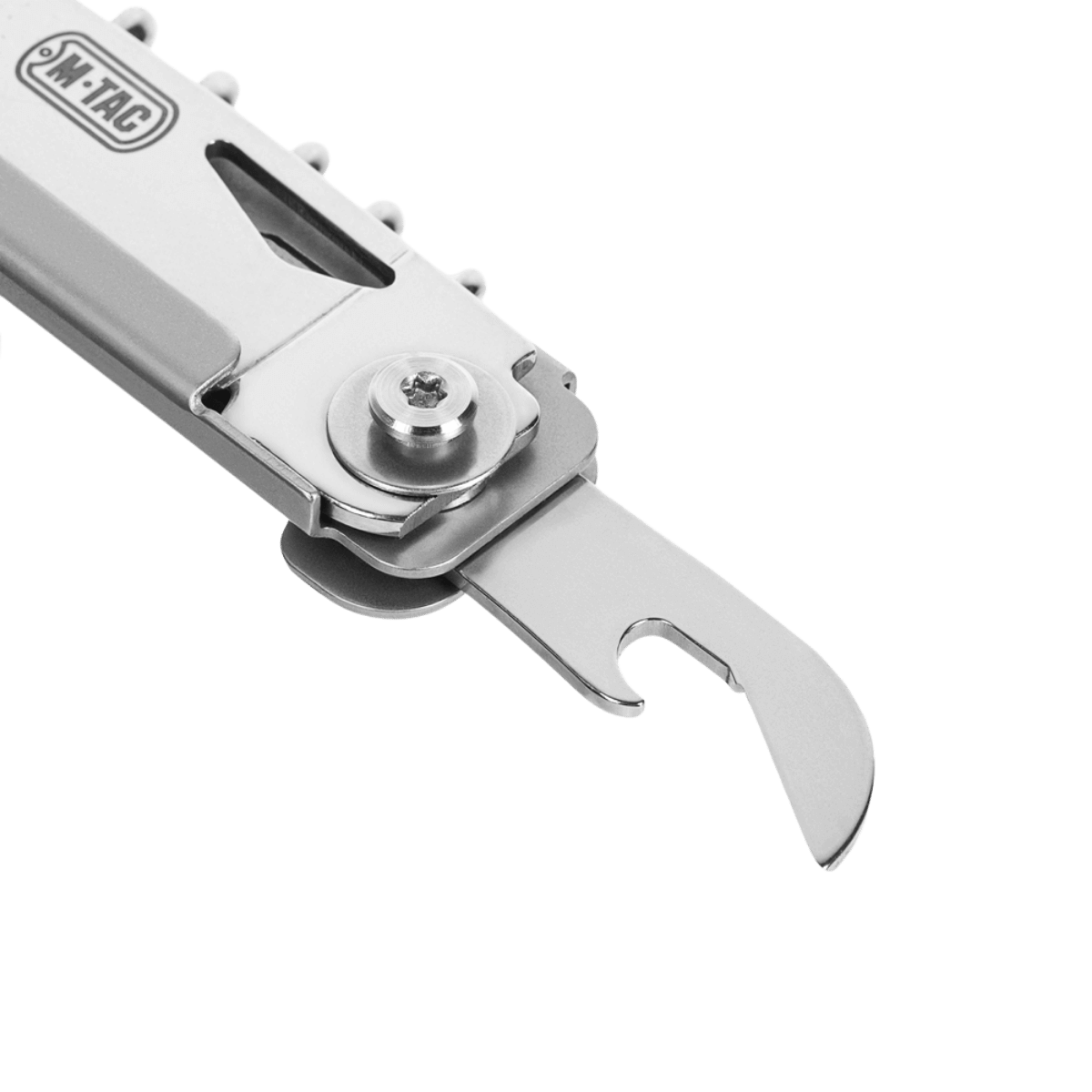 M-Tac Spork Bestiksæt med Karabinhage, multifunktionelt feltbestik med flaskeåbner og gafeltænder, ideel til camping og vandring.