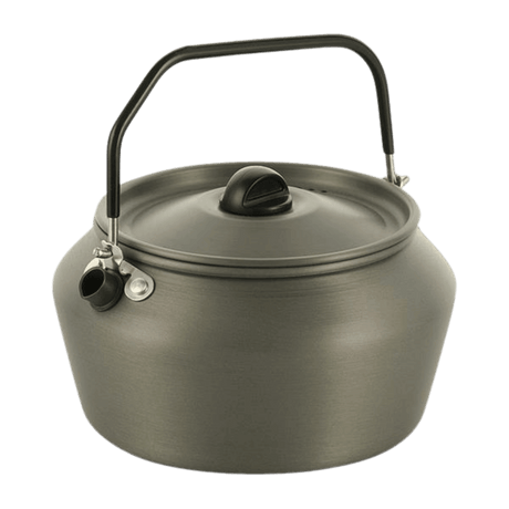 M-Tac Kedel 1,2 L rejsekedel i anodiseret aluminium med foldbar, gummibelagt hank, ideel til camping og udendørs aktiviteter.