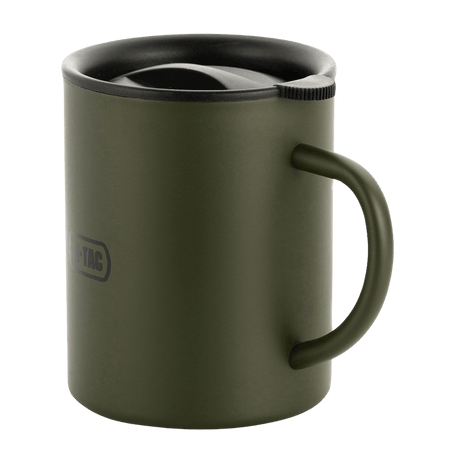 M-Tac Termokrus 400 ml – Rustfrit Stål, ideel til outdoor og jagt, med dobbeltvægget vakuumteknologi for optimal temperaturkontrol.