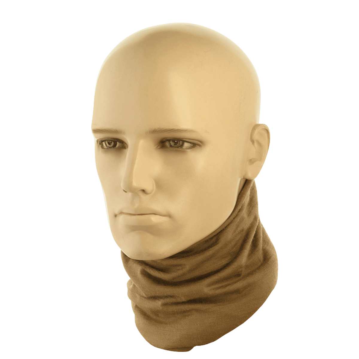 M-Tac Tubehalstørklæde i Merinould på mannequin, multifunktionelt tørklæde af høj kvalitet merinould for varmeisolering og fugttransport.