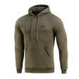 M-Tac Cotton Raglan Hard Hoodie i olivenfarve, 100% bomuld, fleecefor, raglanærmer, kængurulomme, egnet til efterår og vinter.