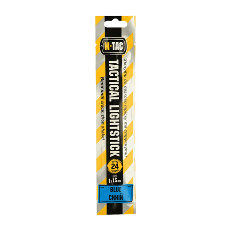 M-Tac Glow Stick 15 cm i emballage, blå farve, selvstændig lyskilde uden elektricitet, sikker og ikke-giftig, varer op til 24 timer