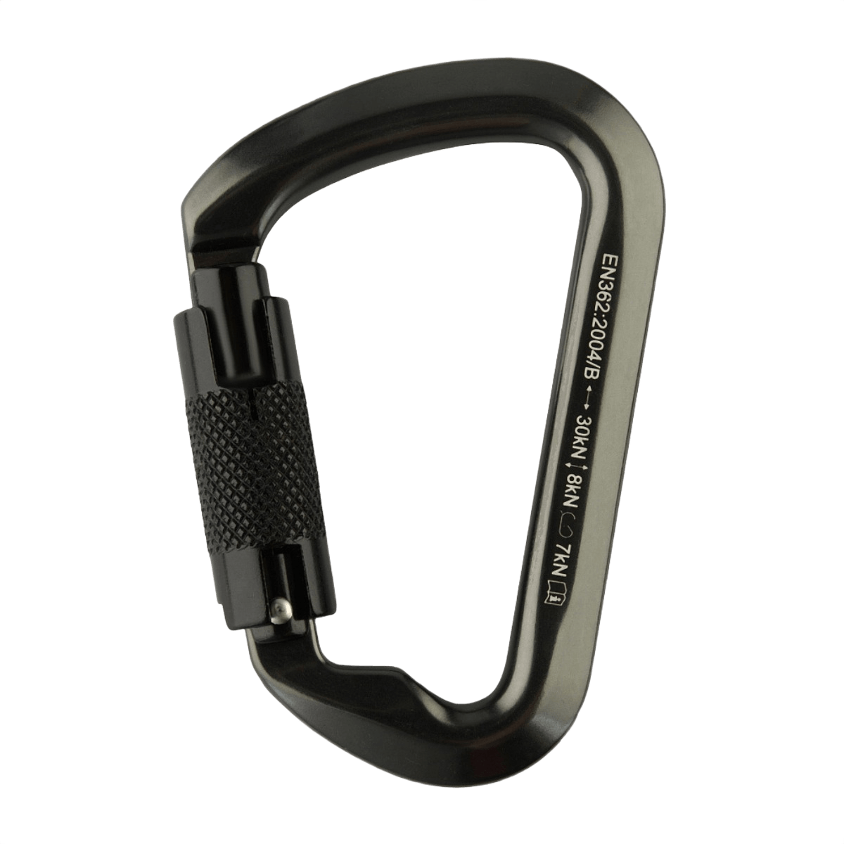 M-Tac Key-Lock Karabinhage i aluminium med automatisk key-lock, ideel til klatring, sikkerhed og UIAA-knuder, CE EN362 standard.