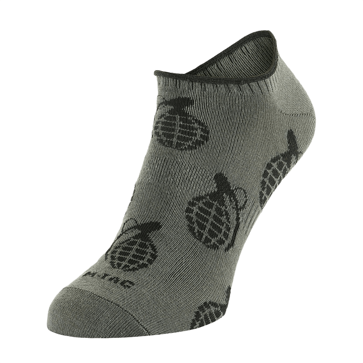 M-Tac Let Sommersokker Grenader med ergonomisk pasform og åndbart materiale til sport i varmt vejr. Anatomisk design, gråt mønster.