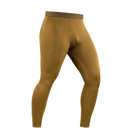 M-Tac Level I Polartec Thermal Bukser i brunt premium Power Dry materiale til vinterbaselayer, 100% polyester, anatomisk pasform