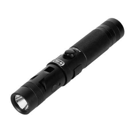 M-Tac Lommelygte A180 med justerbar lysretning og magnet, aluminiumskrop, vejer 81 g, 140 lumen lysstyrke, LED CREE XPG2.