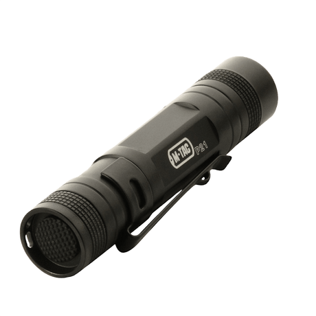 M-Tac Lommelygte P21, kompakt og lysstærk lommelygte med aluminiumskrop, perfekt til EDC-kit og daglig brug, op til 130 lumen.