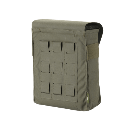 M-Tac Pouch til M249 Cartridge Box Closed i holdbart Cordura 500D, designet til 200 patroner med velcro flap og elastikrem til sikker montering.