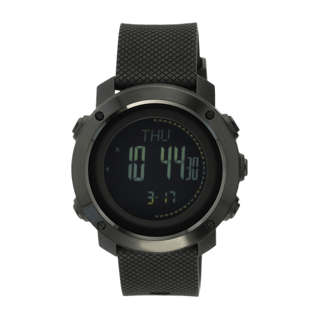 M‑Tac Multifunktionelt Taktisk Ur med avancerede funktioner som altimeter, barometer og digitalt display. Ideelt til friluftsliv.