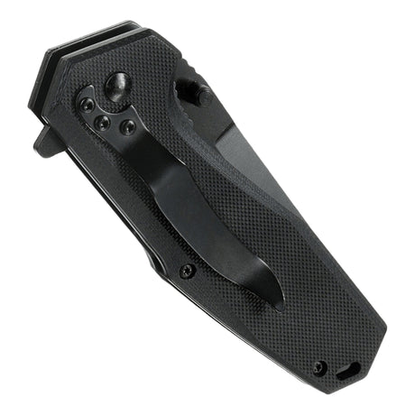 M-Tac Outdoor & Militær foldekniv - Type 5 i sort med aluminiumshåndtag og G10-kompositgreb