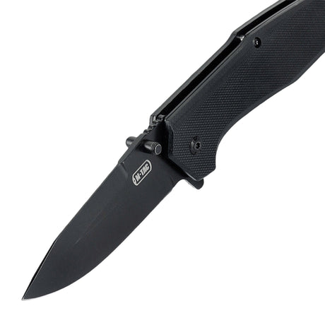 M-Tac Outdoor & Militær foldekniv - Type 5 med sort klinge og alu-håndtag, ultralet EDC-udstyr med rustfrit stål og G10-komposit greb.