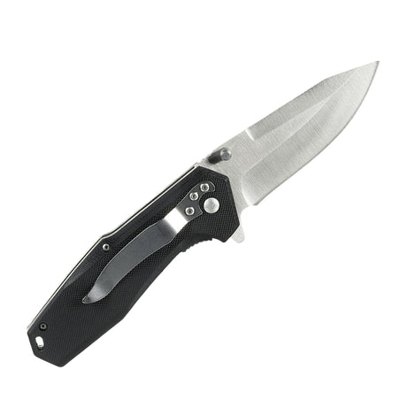 M-Tac Outdoor & Militær foldekniv - Type 5, ultralet EDC-kniv med rustfrit stål klinge og aluminiumshåndtag, skridsikker og riflet design