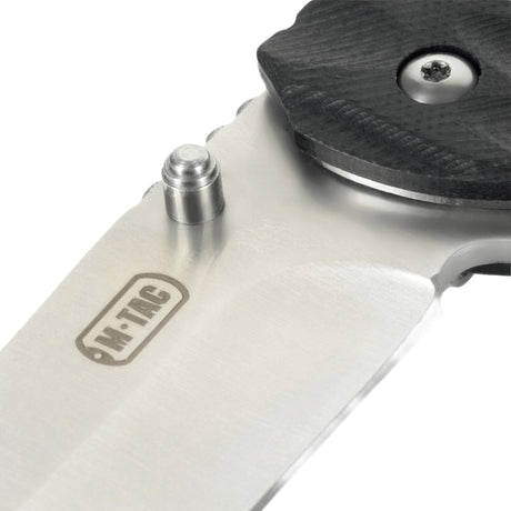 Nærbillede af M-Tac Outdoor & Militær foldekniv - Type 4 med krom rustfrit stål klinge og G10 håndtag