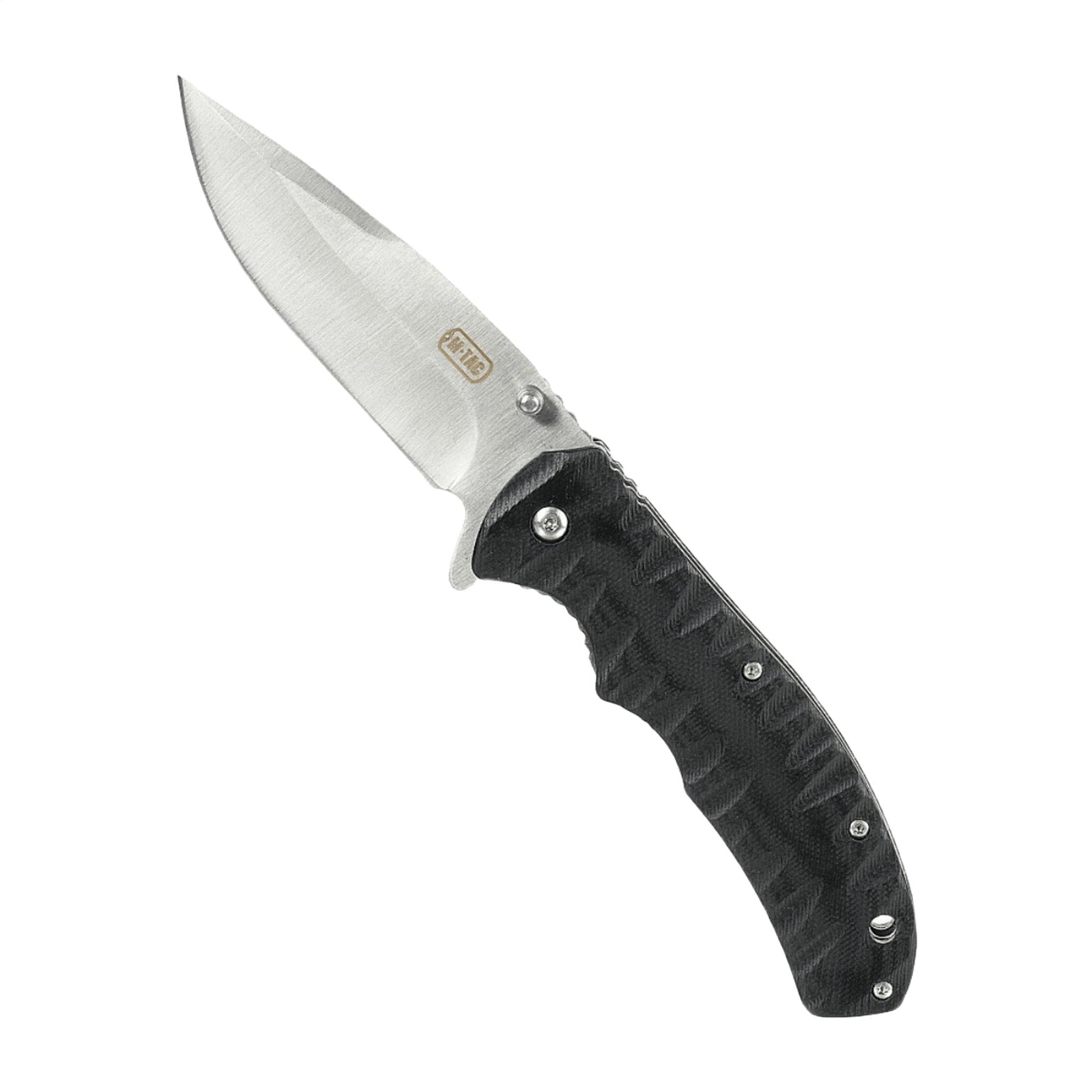 M-Tac Outdoor & Militær foldekniv - Type 4 med krom rustfrit stål klinge og G10-komposit håndtag i aggressivt design.