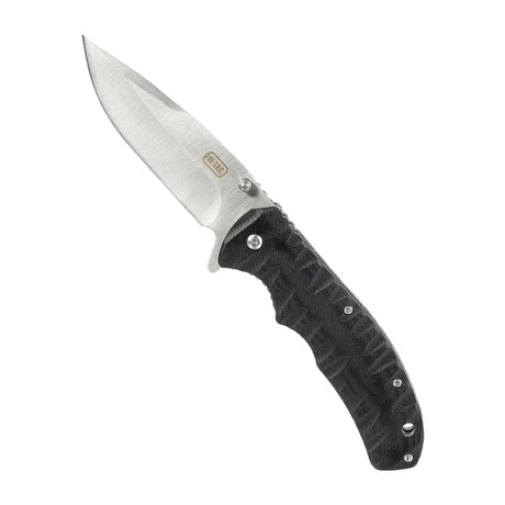 M-Tac Outdoor & Militær foldekniv - Type 4 med krom rustfrit stål klinge og G10-komposit håndtag i aggressivt design.
