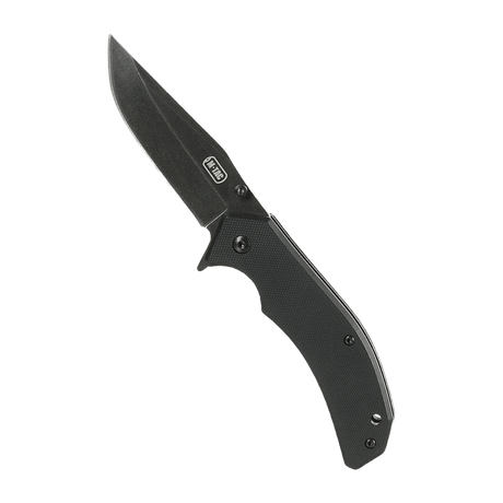 M-Tac Outdoor & Militær foldekniv - Type 8 med Clip Point klinge og håndtag i krom rustfrit stål, del af EDC-udstyr.