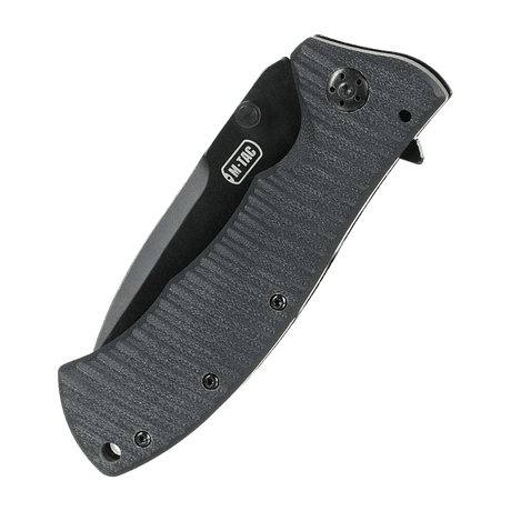 M-Tac Outdoor & Militær foldekniv - Type 7 i foldet tilstand. Letvægts design med sort belægning til EDC-udstyret.