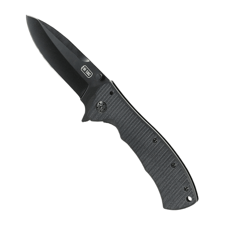 M-Tac Outdoor & Militær foldekniv - Type 7 med krom rustfrit stål klinge og sort belægning, komfortabelt design, frame-lock mekanisme