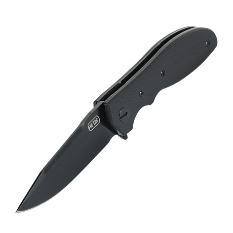 M-Tac Outdoor & Militær foldekniv - Type 6, taktisk foldekniv med krom rustfrit stålblad og sorte G10-komposit greb, ideel til EDC-brug