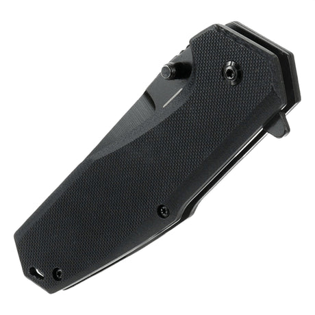 M-Tac Outdoor & Militær foldekniv - Type 5 lukket, viser solidt G10-komposit aluminiumshåndtag, 5Cr15MoV krom rustfrit stål klinge.