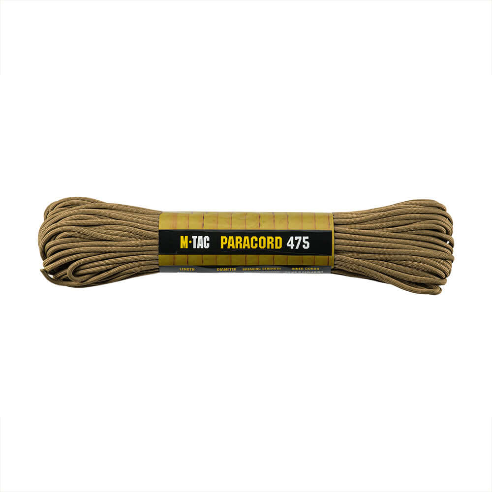 M-TAC Paracord 475, 15m stærk nylon line til outdoor-brug, letvægts og pålidelig til camping og feltaktiviteter.