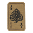 M-Tac Patch Ace Of Spades (Broderi) i Cordura 500D med Velcro, broderet design i farver, egnet til tøj eller taktisk udstyr.