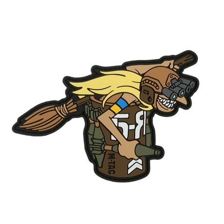 M‑Tac Patch Baba-Yaga Horizontal med 3D design viser en kriger med natkikkert og granater, symboliserer den ukrainske UAV "Baba Yaga"