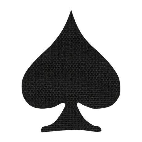 M‑Tac Patch Spades Laser Cut i Cordura 500D med Velcro-bagside, inspireret af 'Ace of Spades', til militær og taktisk brug.