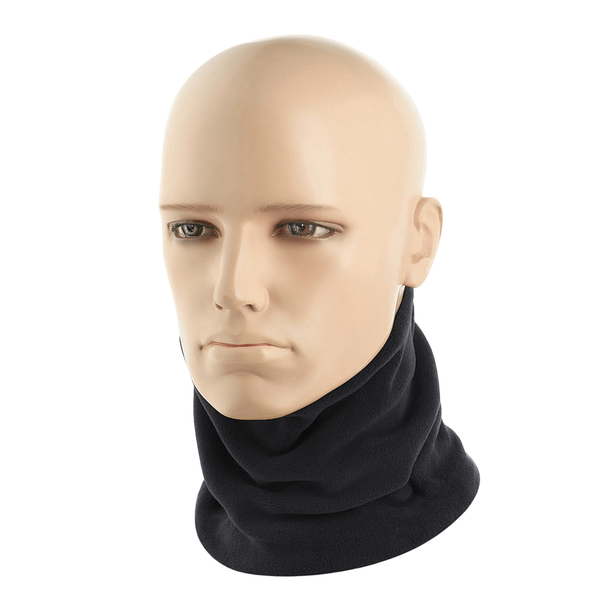 M-Tac Polartec Lang Tubehalstørklæde på mannequin, alsidig til koldt vejr, kan bruges som halsrør, ansigtsmaske eller pandebånd.