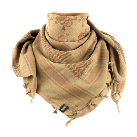 M-Tac Shemagh Tørklæde Pirate Skull i bomuld, taktisk tørklæde til beskyttelse mod sol, sand og vind. Design med Pirate Skull-mønster.
