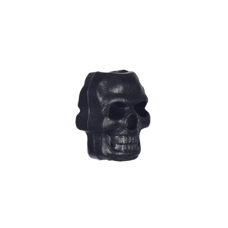 M‑Tac Skull Stopper Perle i plast til paracord projekter, ideel til nøgleringe og tilbehør, 6 mm hul, 17 x 12 mm, sort kranie design
