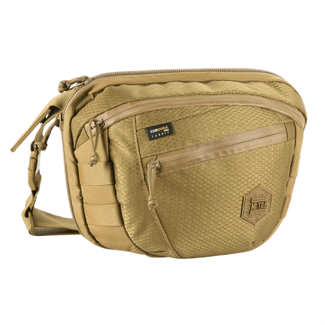 M-Tac Sphaera Hex Hardsling Bag Large Elite i sandfarve med lynlåslommer og justerbar rem