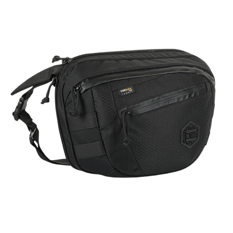 M-Tac Sphaera Hex Hardsling Bag Large Elite i sort stof med lommer og justerbar rem. Perfekt til daglig brug og opbevaring.