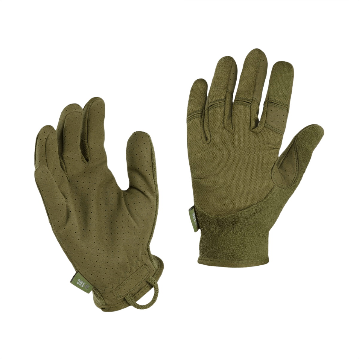 M-Tac Summer Vent Handsker, letvægtsgrønne handsker i polyester og kunstlæder, ideelle til åndbarhed og holdbarhed.