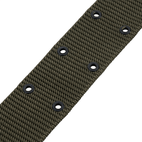 Detaljebillede af M-Tac Pistolbælte i nylon, inspireret af BSS/A.L.I.C.E.-systemet, ideelt til taktisk anvendelse eller daglig brug.