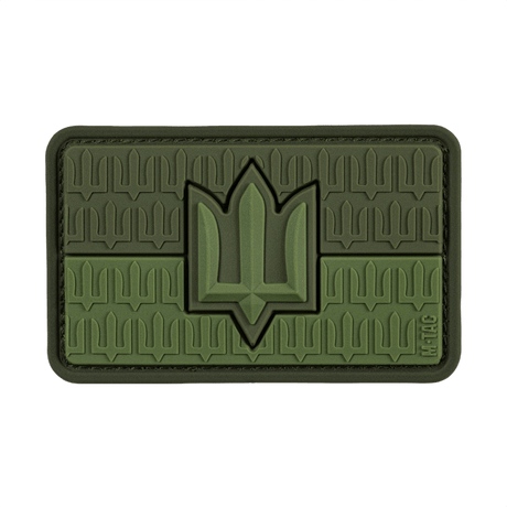 M-Tac patch Ukraine Flag med ZSU Trident PVC i grøn, symboliserer stolthed over Ukraines hær og kultur. Fremstillet af 3D PVC.