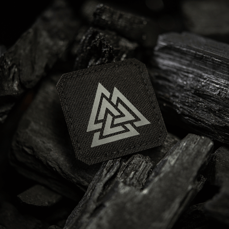M-Tac Patch Valknut Laser Cut Odin symbol på sort baggrund