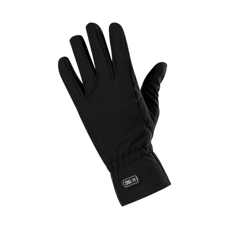 M-Tac Vinterhandsker Soft Shell i sort, designet til maksimal beskyttelse mod vejret med minimal vægt og fylde.