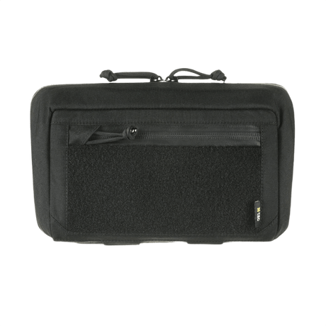 M-Tac Admin Pouch Large Elite Gen.II sort taske med Velcro-panel og AquaGuard lynlås lavet af Cordura 500D til effektiv opbevaring.
