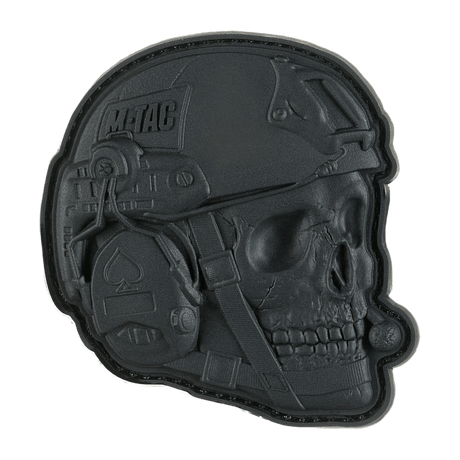 M-Tac Patch Operator 3D PVC med realistisk kraniedesign og Velcro til tøj og taktisk udstyr, 6 x 7 cm, PVC materiale