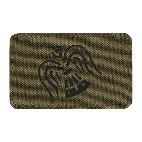 M-Tac Patch Ravneflag Laser Cut med sort ravn, lavet af Cordura 500D, til uniform eller taktisk taske, fastgøres med velcro.